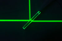 Plate beam splitter splitting a laser beam